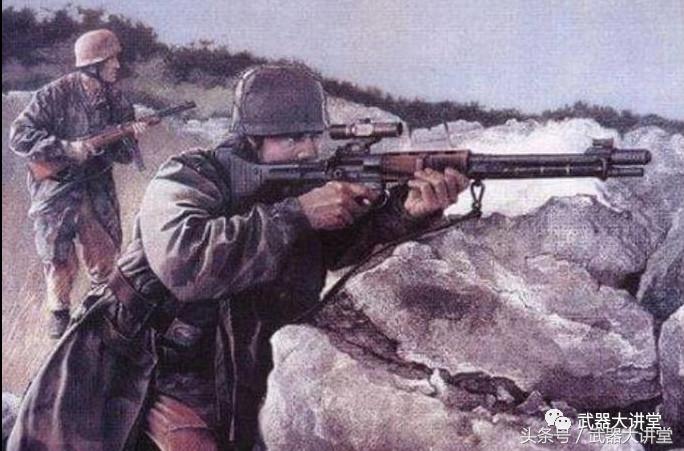 德国fg42伞兵步枪军事博物馆,fg42伞兵枪是连发的还是半自动的