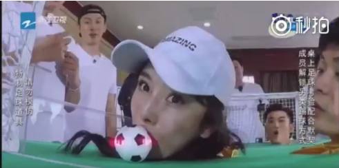 跑男中angelababy碰到黄晓明,跑男联合国演讲angelababy