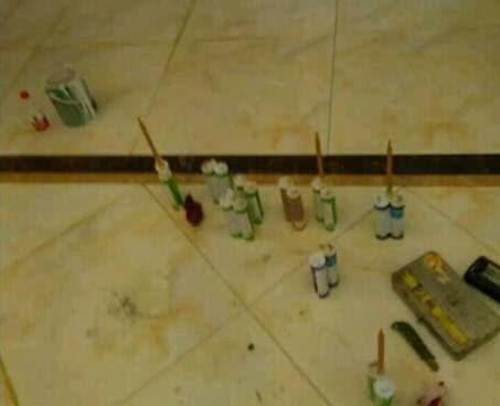 冬季做瓷砖美缝,瓷砖没有做美缝灯光反射