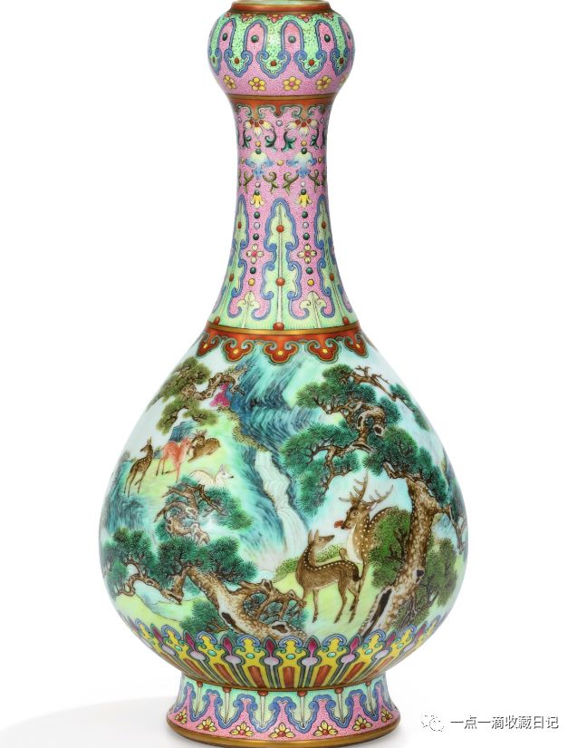 为什么估价这么高?宫粉地洋彩鹤鹿同春如意瓶6月12日巴黎苏富比
