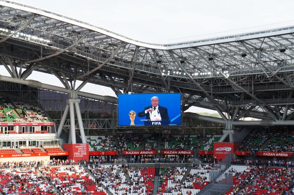 艾比森led显示屏2.0小间距,世界杯led屏不同区域显示画面不同