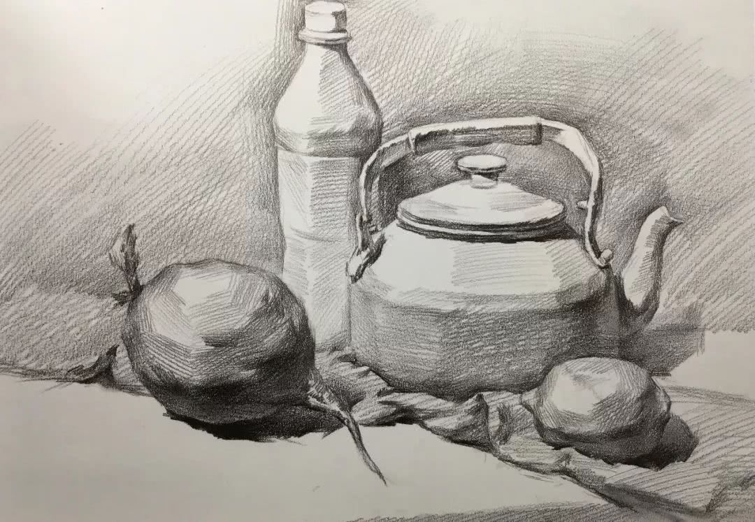 素描基础静物步骤及画法,素描静物写生步骤