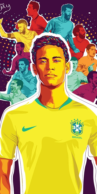 世界足球巨星的手机壁纸,世界杯卡通球星人物高清壁纸大全