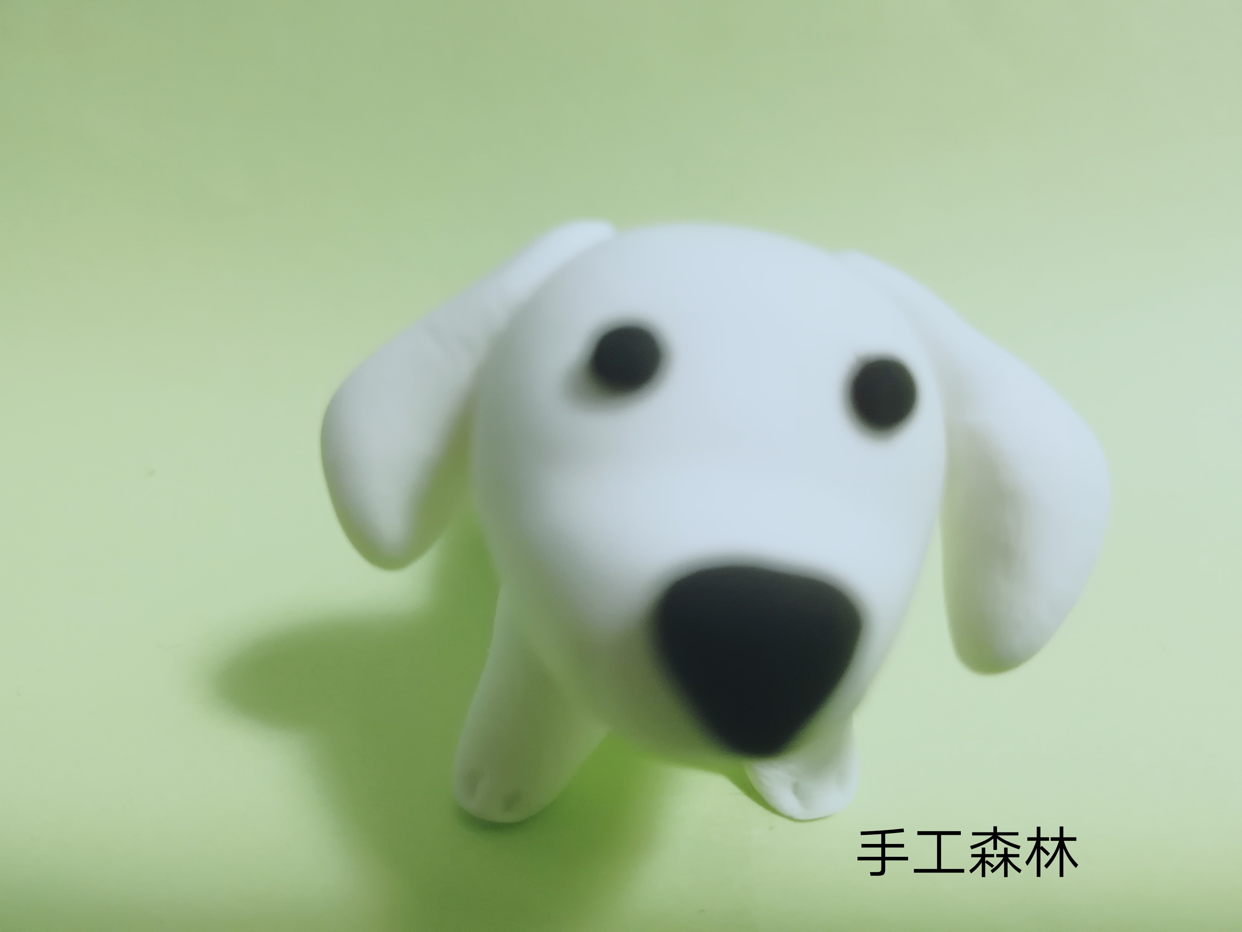 超轻粘土手工制作教程图解——小白狗