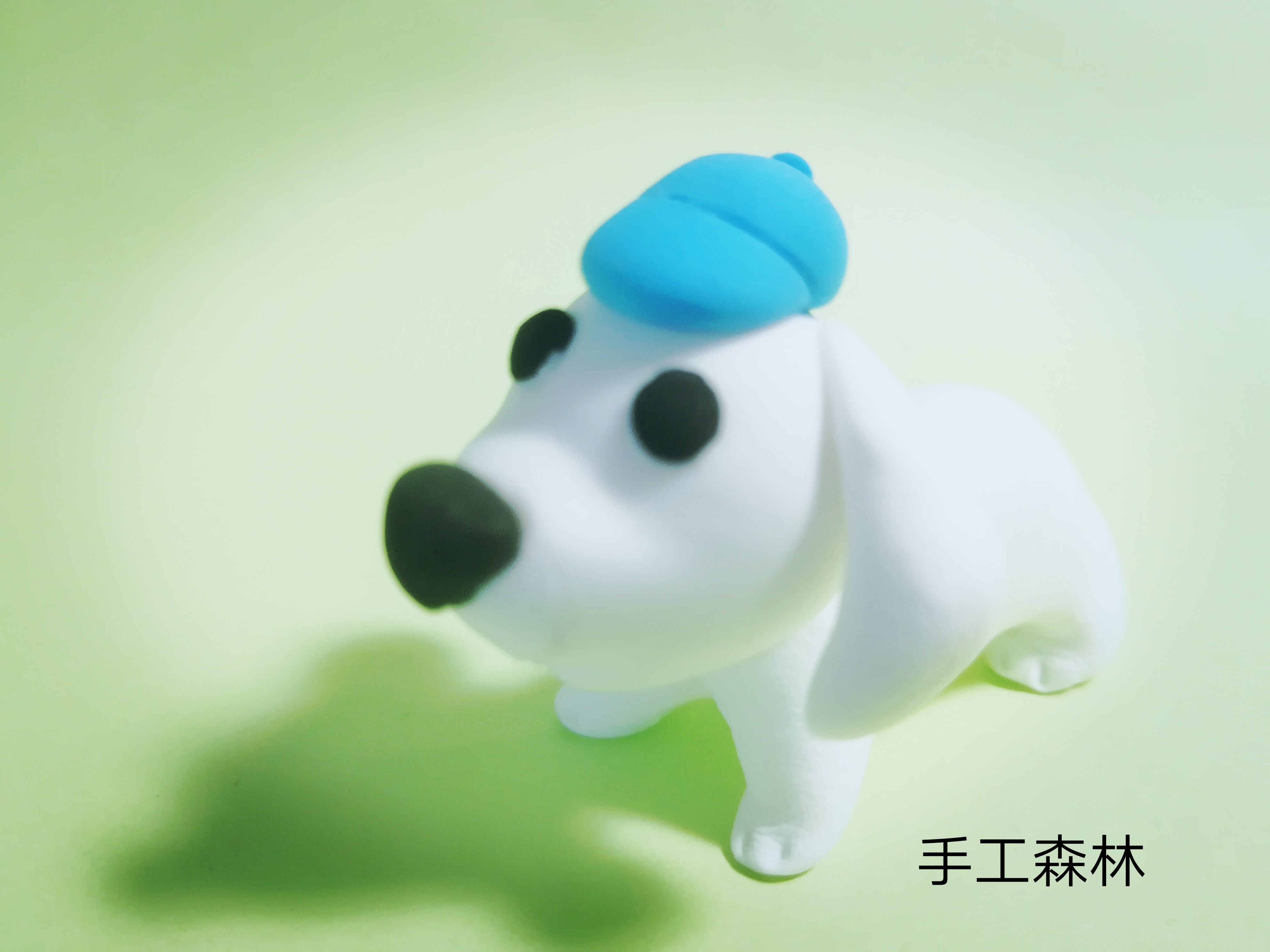 超轻粘土手工制作教程图解——小白狗