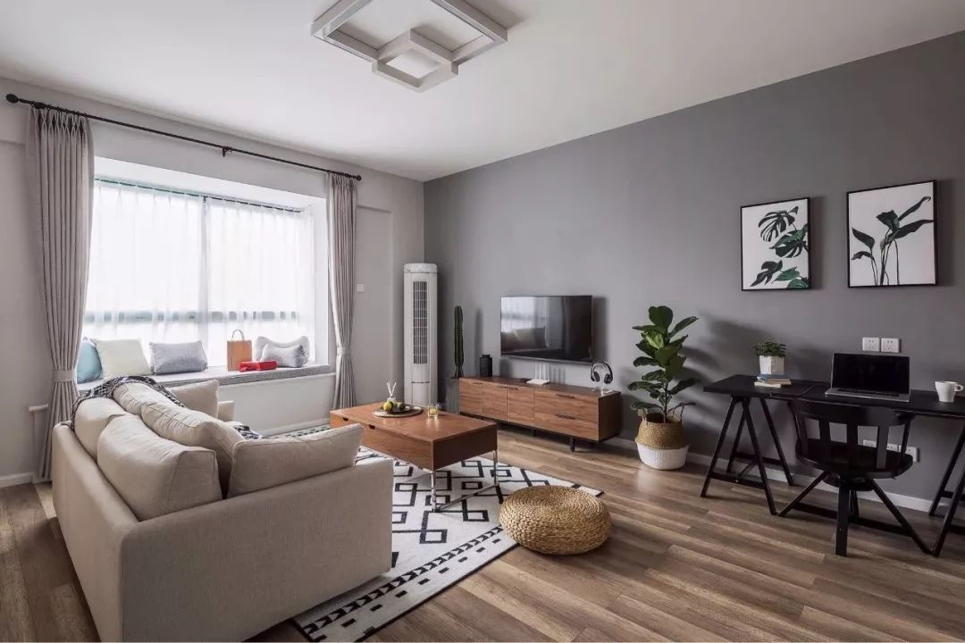 电视背景墙茶几电视柜搭配,现代简约客厅沙发茶几电视柜搭配