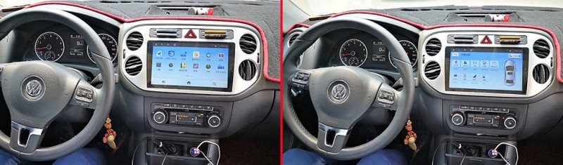 石家庄导航升级改装,途观安装13.1寸飞歌导航