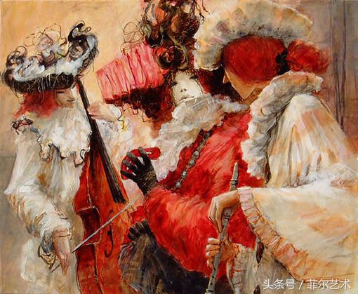 威尼斯面具——法国画家MarcelNinoPajot插画欣赏（一）