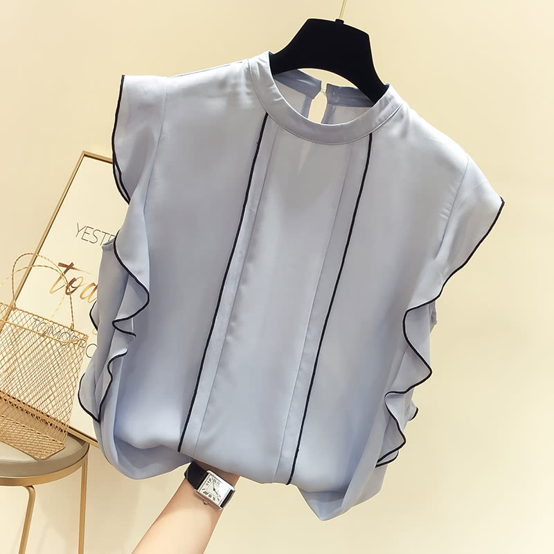 女休闲时尚今年最火的雪纺衫,一塌糊涂的雪纺衫