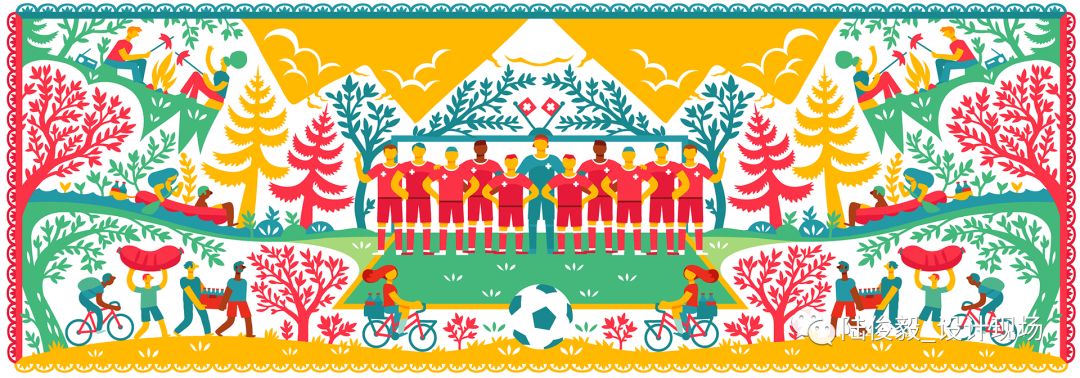 色彩构成世界杯插画图案,世界杯主题涂鸦