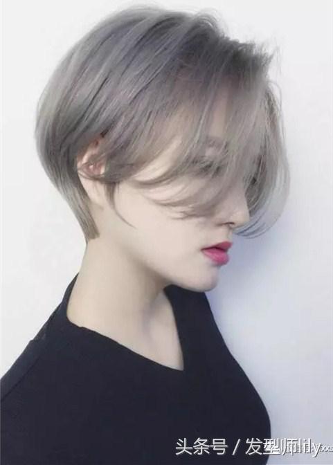 五款短发烫型,超酷圆脸烫的短发