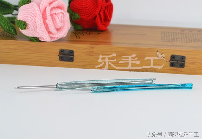 钩针滴胶手柄制作,手工diy粘钩