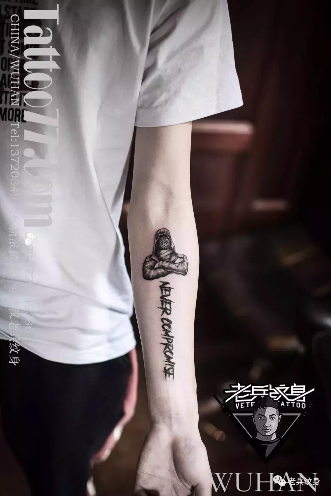 男士纹身小臂英文图案大全,美式手臂纹身图片