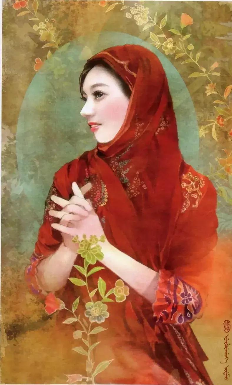 插画美女唯美简约,台湾当代著名的插画家