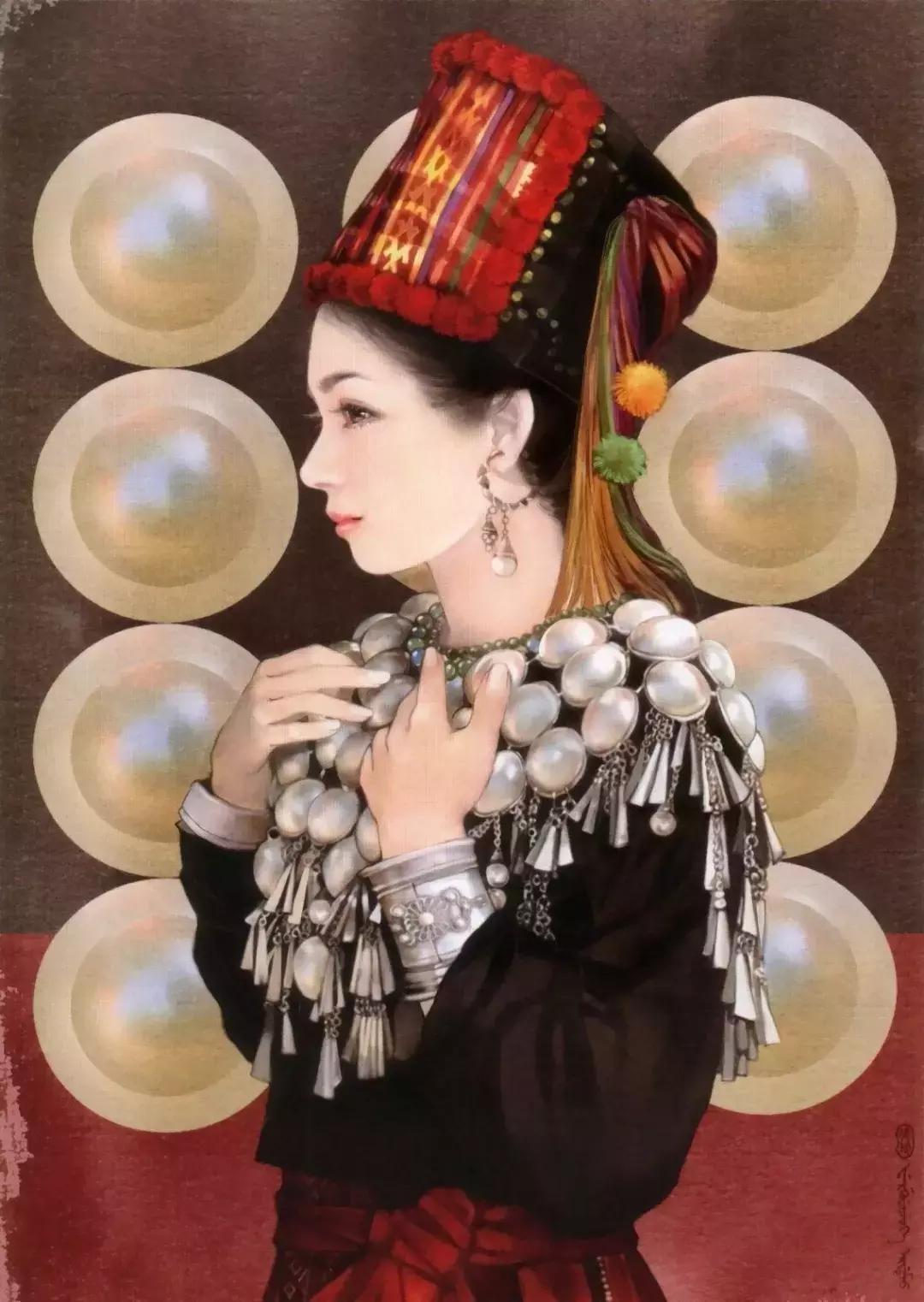 插画美女唯美简约,台湾当代著名的插画家