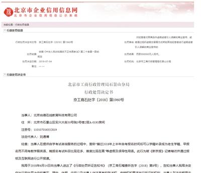 尚德机构工商处罚,尚德处罚