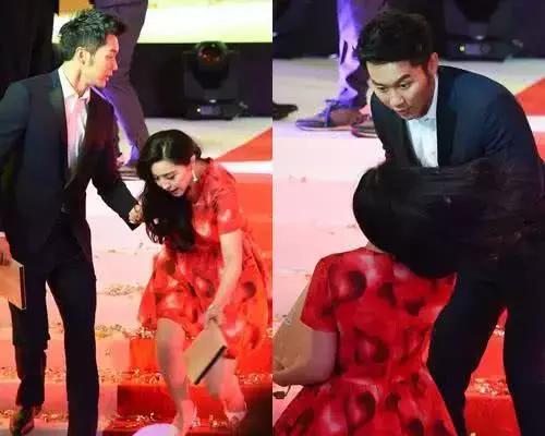 明星摔倒瞬间，张韶涵狰狞，周立波四脚朝天，胡歌承包了全年笑点