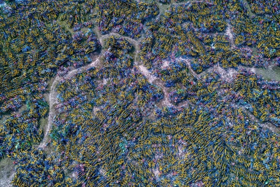 共享单车坟场图,共享单车坟场全记录