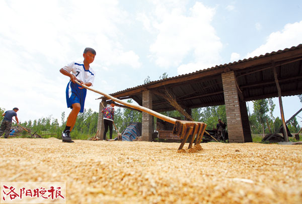 洛阳贫困户用饲料桶圈儿做成篮球筐圆儿子的篮球梦