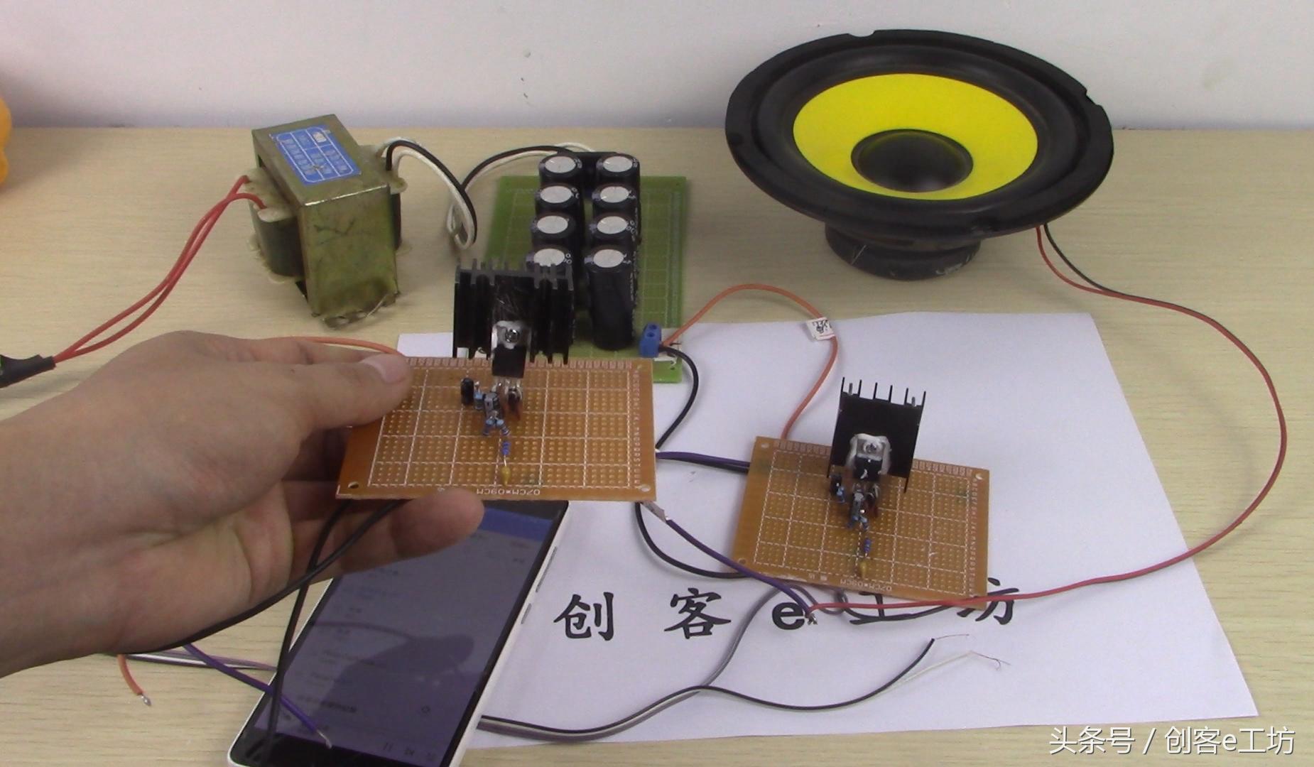 tda2030a功放板原理图,自制tda2030重低音功放电路