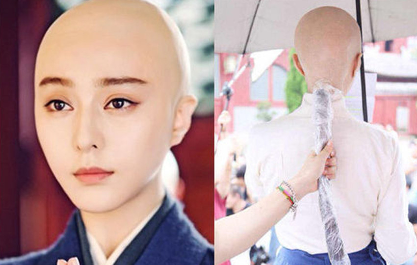 赵丽颖长发剪成光头,赵丽颖剃光头的视频