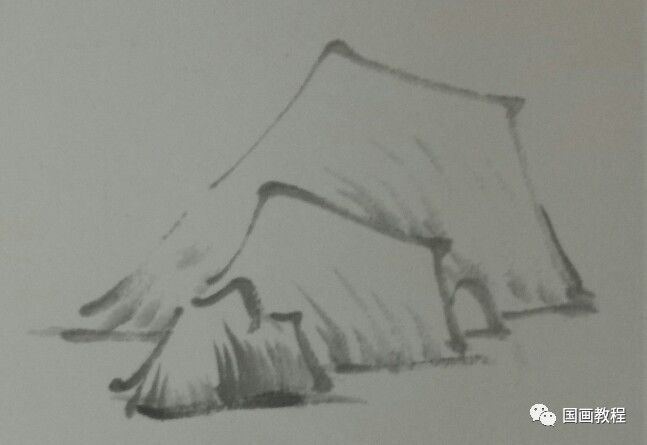 山石画技法,大师黎雄才教你如何画山石