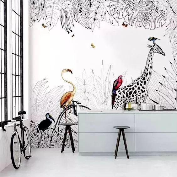 墙贴壁纸推荐室内,大白墙贴墙纸