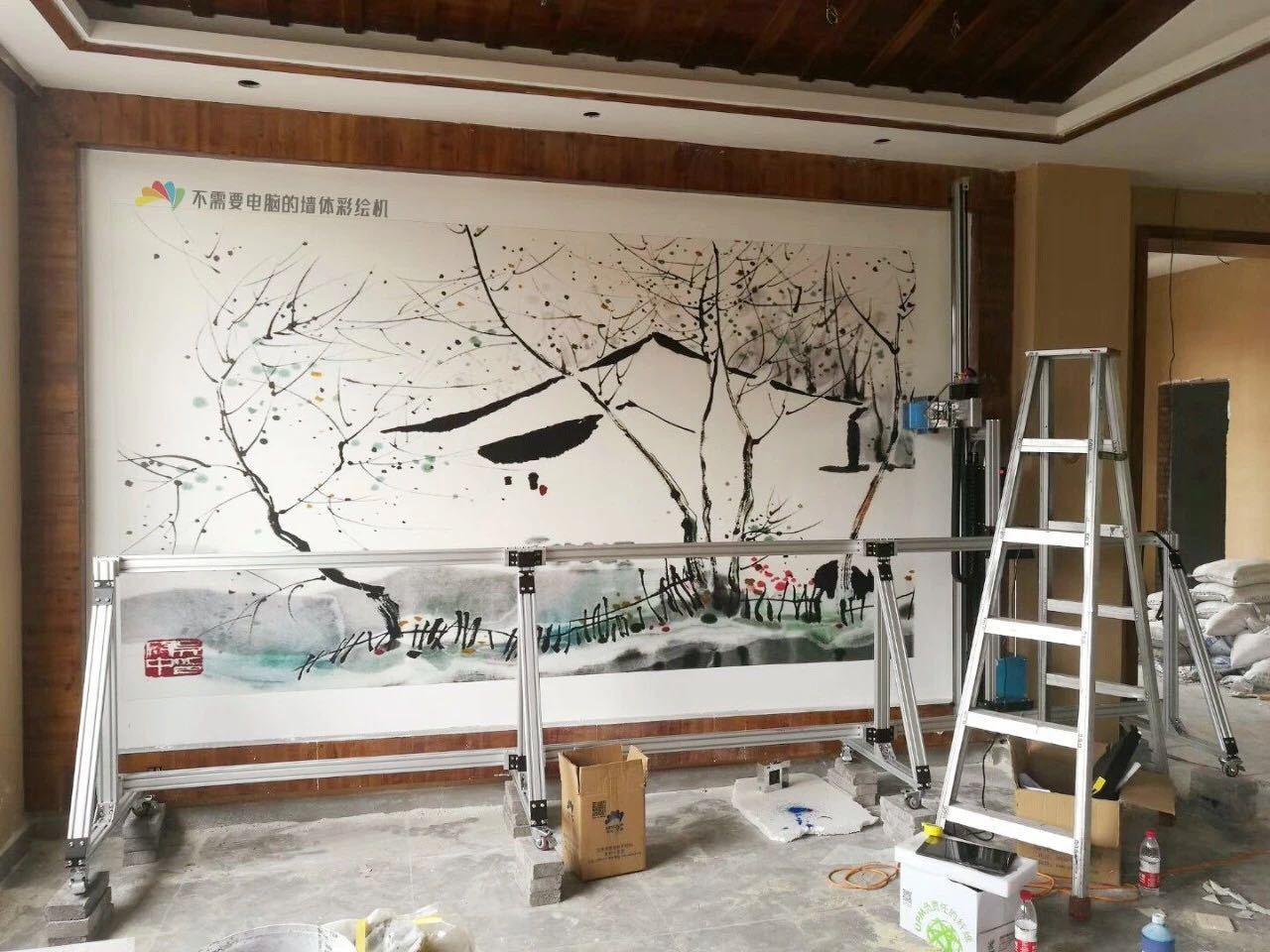 墙体彩绘机器多少钱一台,室外墙体彩绘机器
