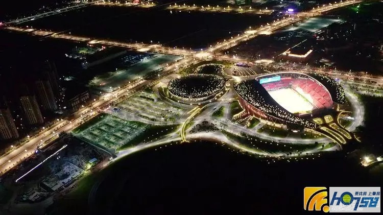 省运会夜景,省运会开幕式灯光秀