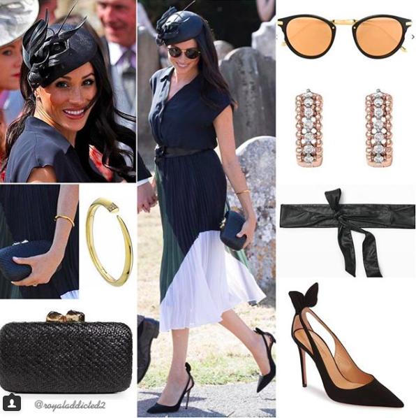 梅根穿全黑礼服参加朋友婚礼,梅根婚礼首秀