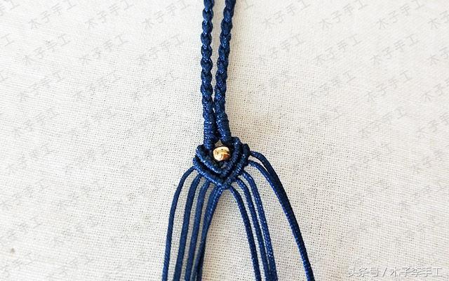 项链绳编法收尾打结扣,项链绳扣怎么系