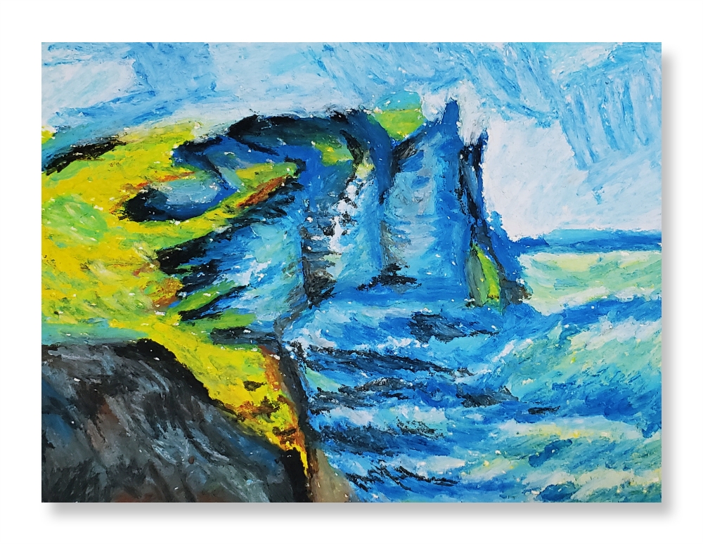 新手a5油画棒教程简单,day5树木画教学