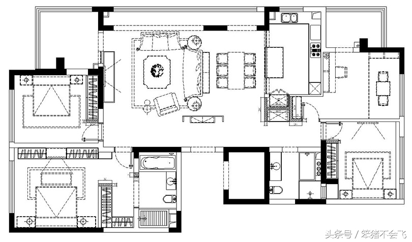 城开绿城绿园146户型图,郑州绿城绿园二居室