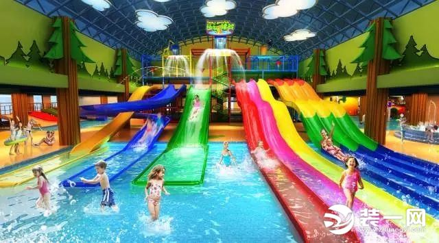室内水上乐园设计施工哪里有,儿童乐园水吧装修风格