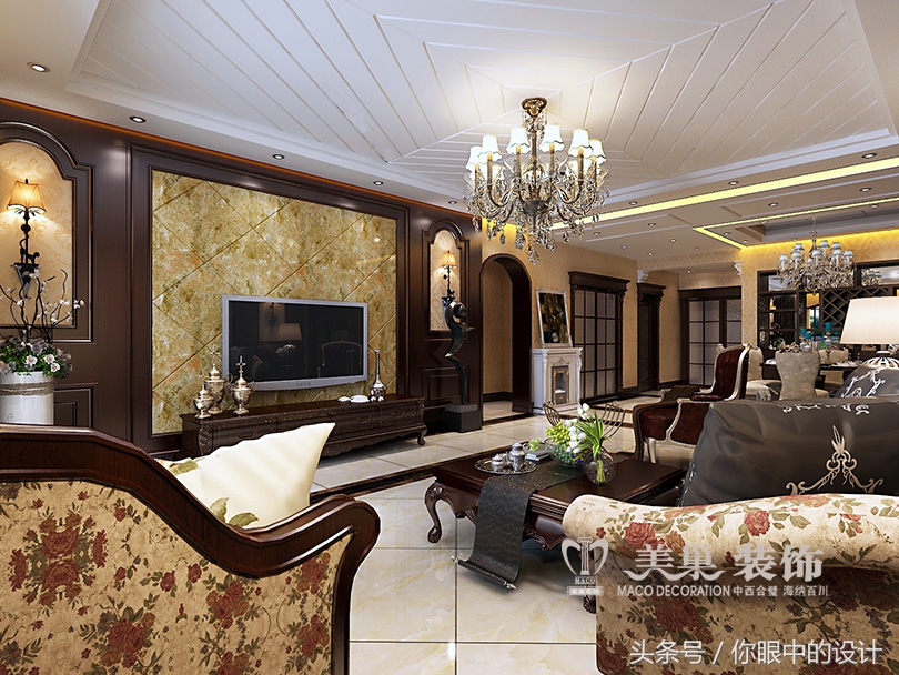 蓝堡湾103平方装修效果图,蓝堡湾四室二厅二卫简约装修