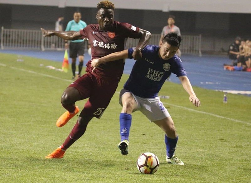 延边富德客场1比1战平申鑫,再见到那个快马加鞭7场6球的非洲男孩