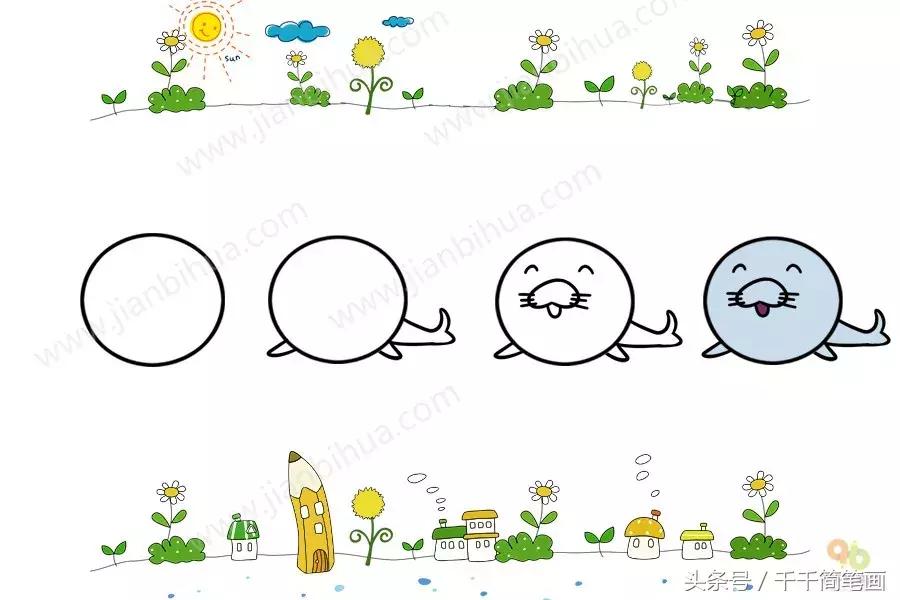 儿童简单动物简笔画大全,怎么画动物唱歌的模样简笔画