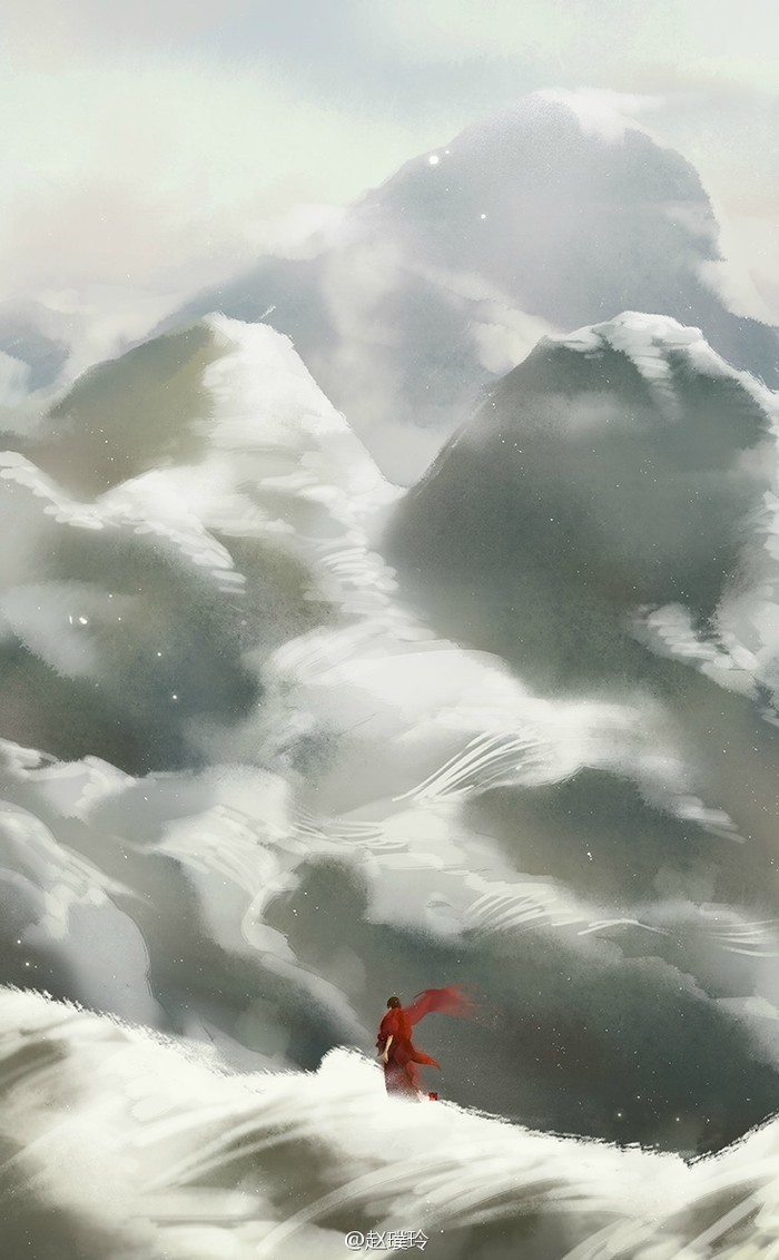 盗墓笔记水彩插画图片,盗墓笔记竹子壁纸