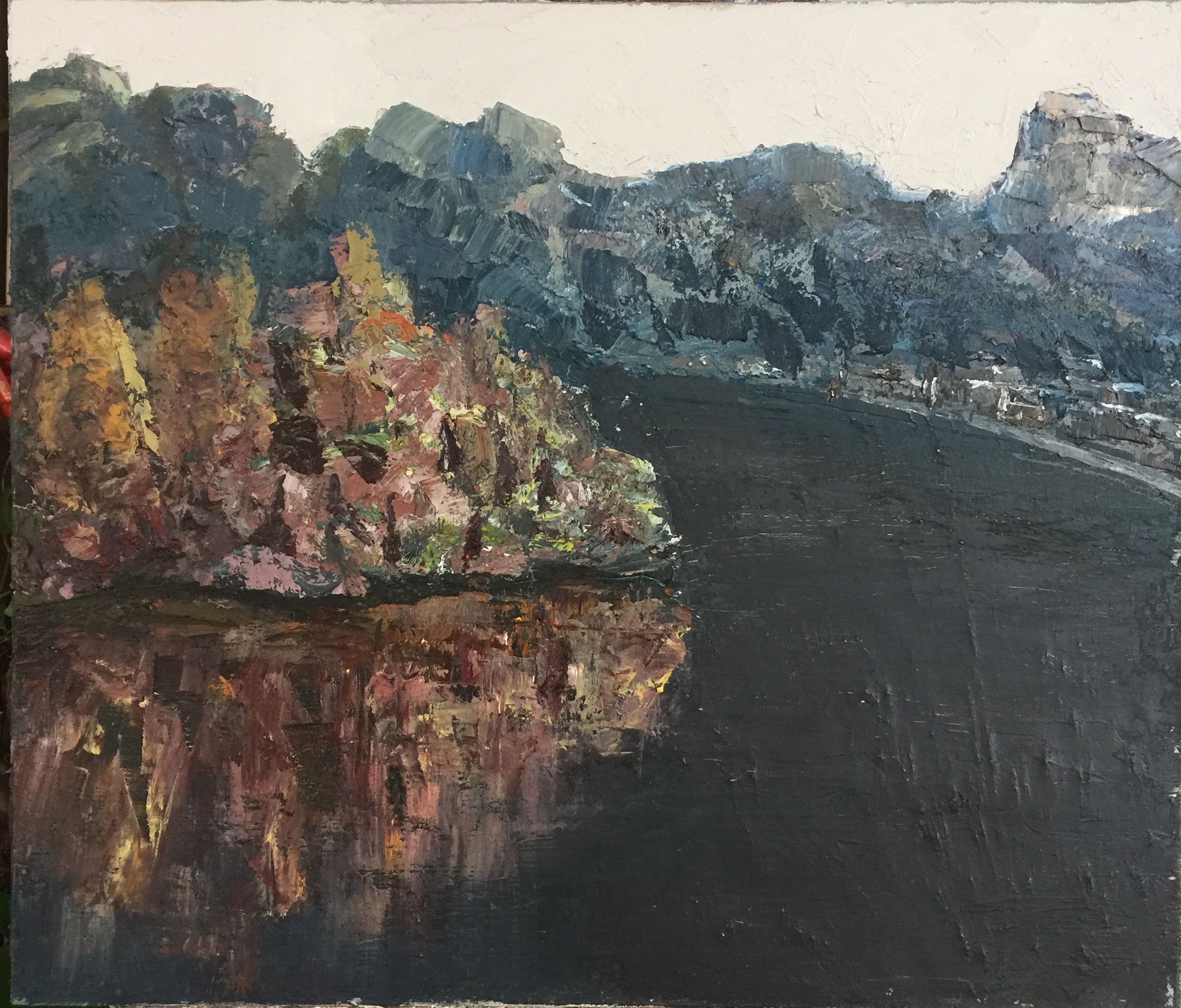 油画风景钢刀,油画风景人物绘画步骤