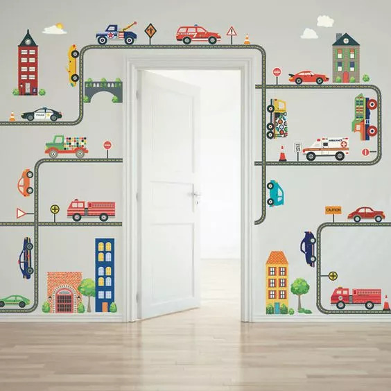 自家门口墙绘,一家房子墙绘