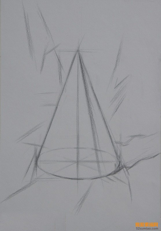 结构素描几何体圆锥体,素描几何体教程圆锥体