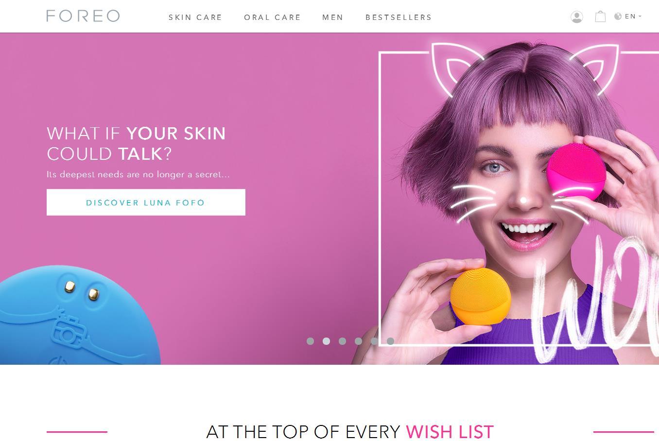 FOREO推出利用人工智能和机器学习技术的小型洁面仪