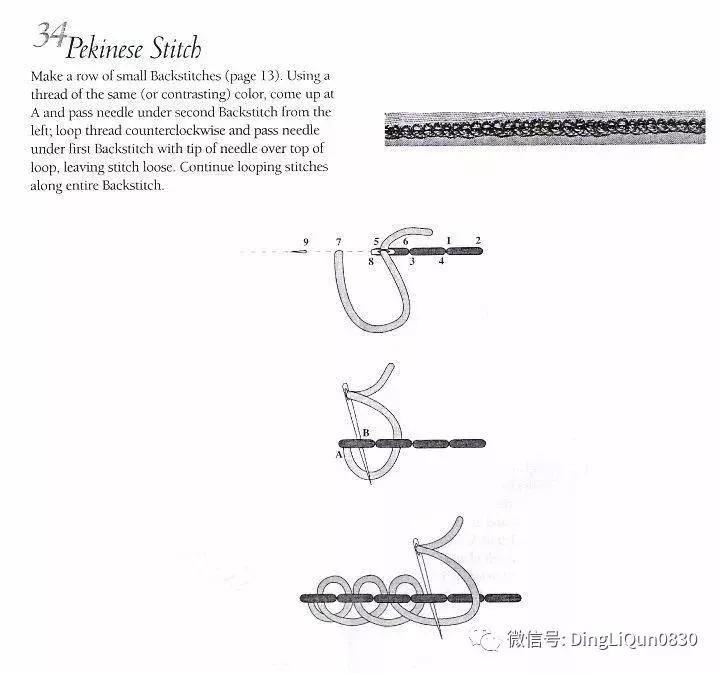 字母刺绣教程针法,字母刺绣针法图解