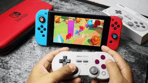 switch手柄八位堂复古手柄评测,switch良值三代分体手柄评测