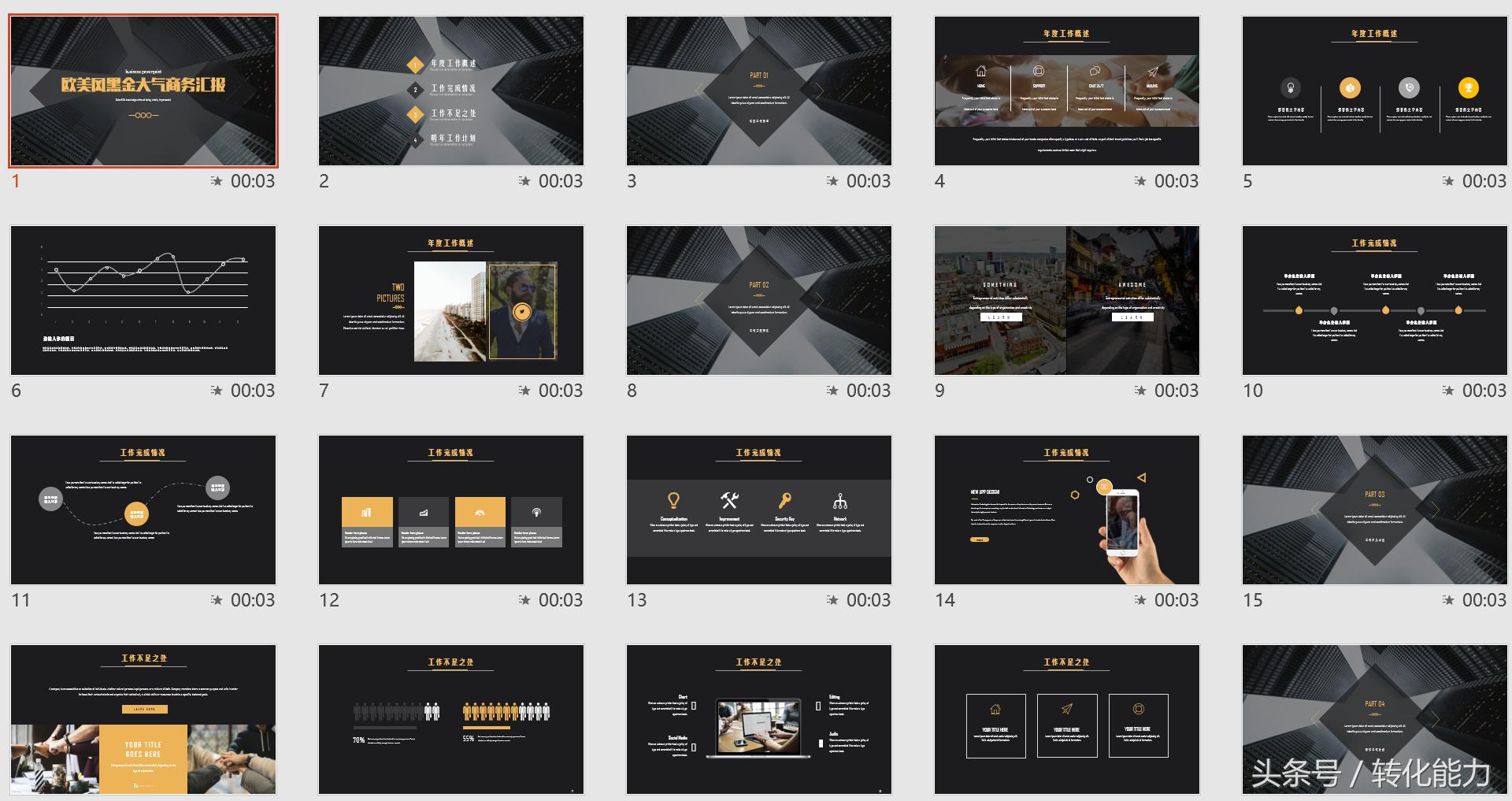 瞬间提高PPT水平，精选高端，有格调黑色背景5套PPT模板免费分享