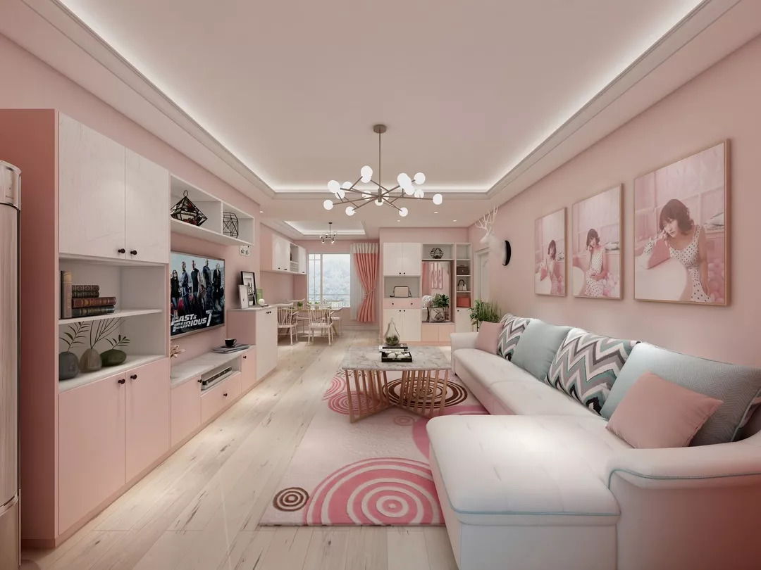 暖色系新中式轻奢混搭设计,中西混搭风格的设计