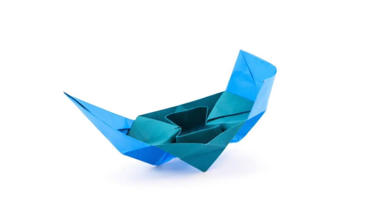 diy折纸教学视频,最简单的折纸法做小船