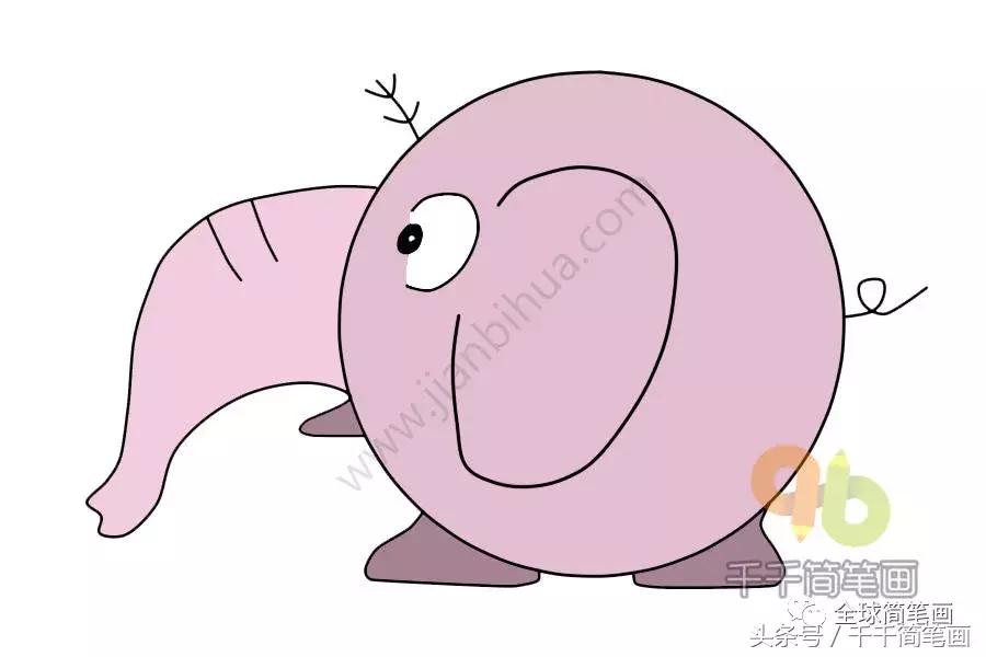 画画教学简笔画圆形的动物,圆形动物小乌龟简笔画