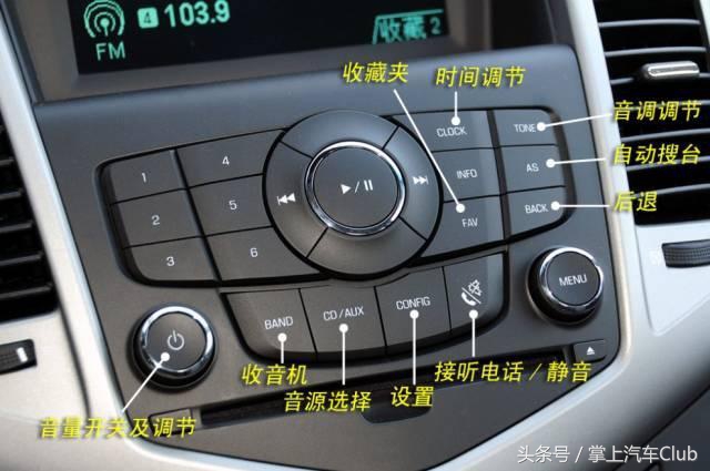 12款科鲁兹汽车各个按钮功能图解,汽车新手必备十大装置