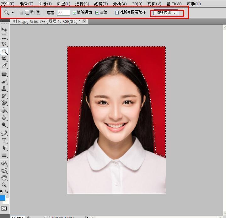 pscs6证件照换底色,ps2021证件照换底色